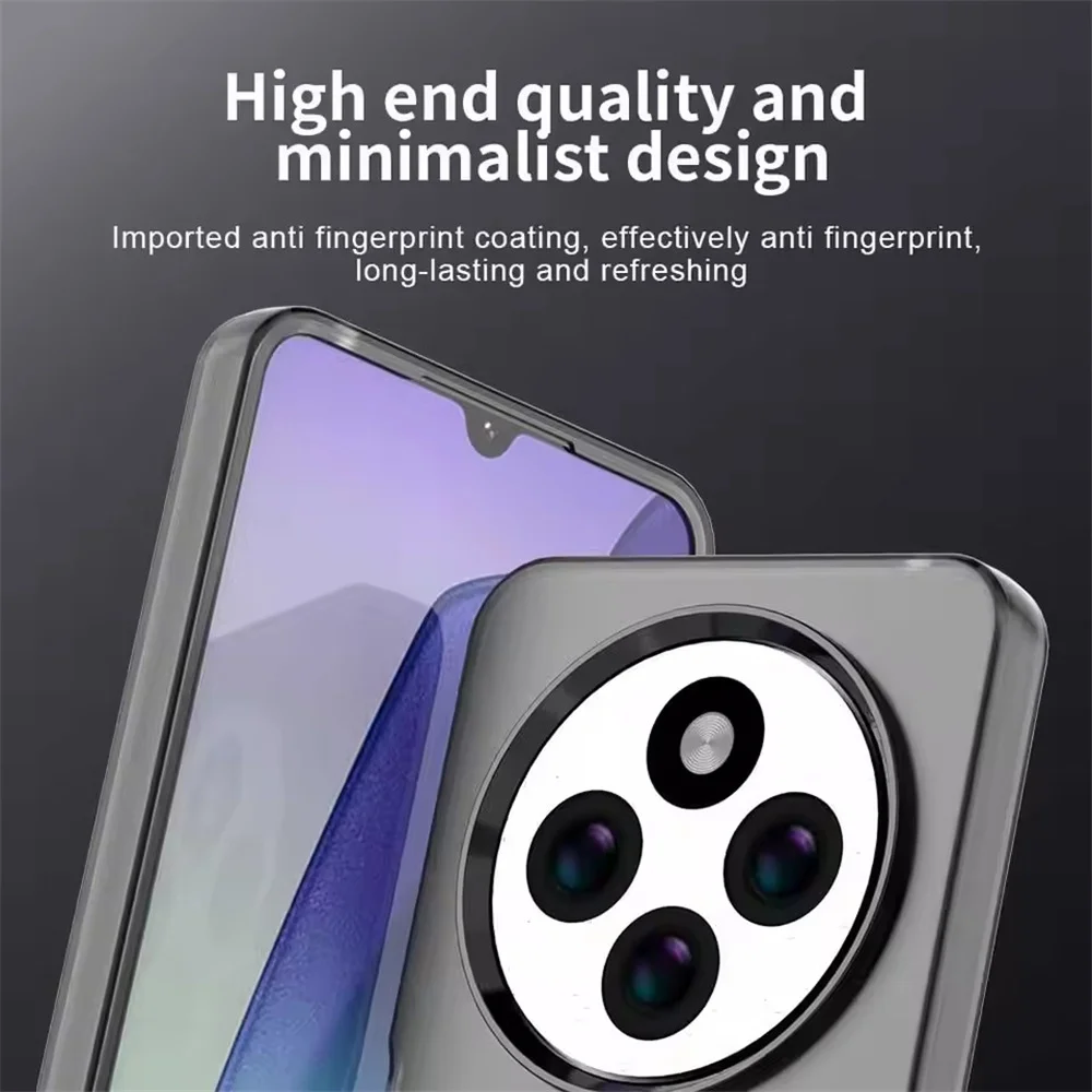 Sleek Matte Clear Shockproof Phone Case with Magnetic Cover Compatibility
