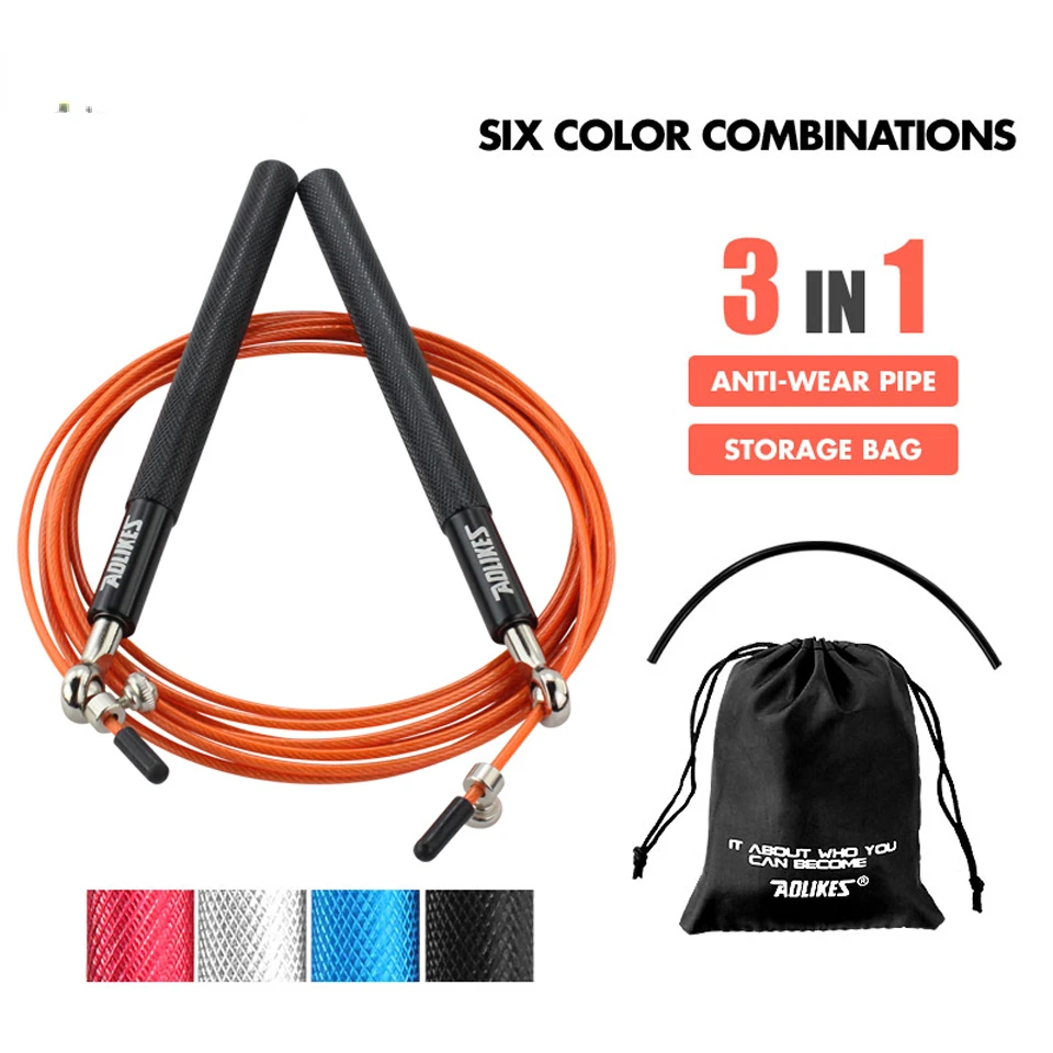 

1PCS Crossfit Speed Jump Rope Professional Skipping Rope For MMA Boxing Fitness Skip Workout Training With Carrying Bag