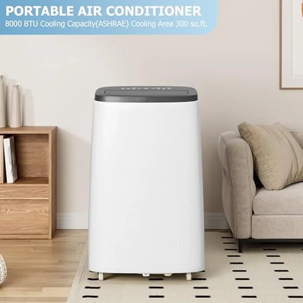 Portable Air Conditioner 14000 BTU AC Unit Remote Control Dehumidifier 600 sq.ft Room Cooling 3-in-1 Operation LCD Display Easy 5