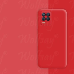 Liquid Silicone Soft Rubber Protective Phone Case - Enhanced Grip & Durability for Realme 8 5G (Red)