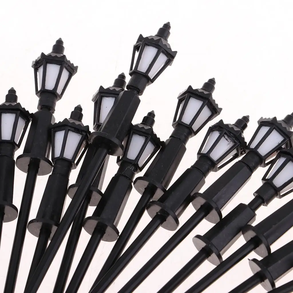 미니어처 모델 가로등, HO OO 체중계 LED, 따뜻한 흰색, 1:75, 20 개