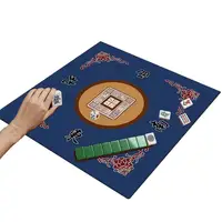 Mahjong Table Mat Anti-Slip Thickened Mahjong Table Cover 80x80cm Mahjong Pad Square Party Game Mat for Mahjong, Poker, Cards 1