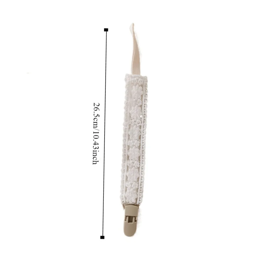 Lace Baby Cloth Pacifier Chain Adjustable Floral Soother Holder Teether Toys Straps Dummy Clips Nipple Holder Clips Toddler