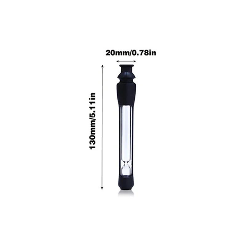 Tobacco Glass Pipe Holder Glass Straw Reusable Straw Cocktails Drinking Straws Eco Friendly Glass Tube Drinkware Bar Accessories