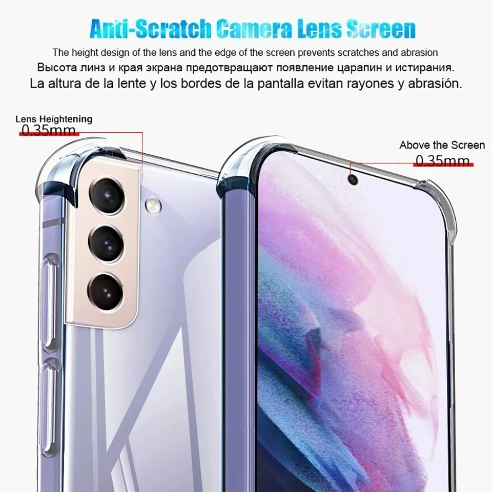 حافظات شفافة فاخرة أصلية لهاتف سامسونج S23 S22 S21...