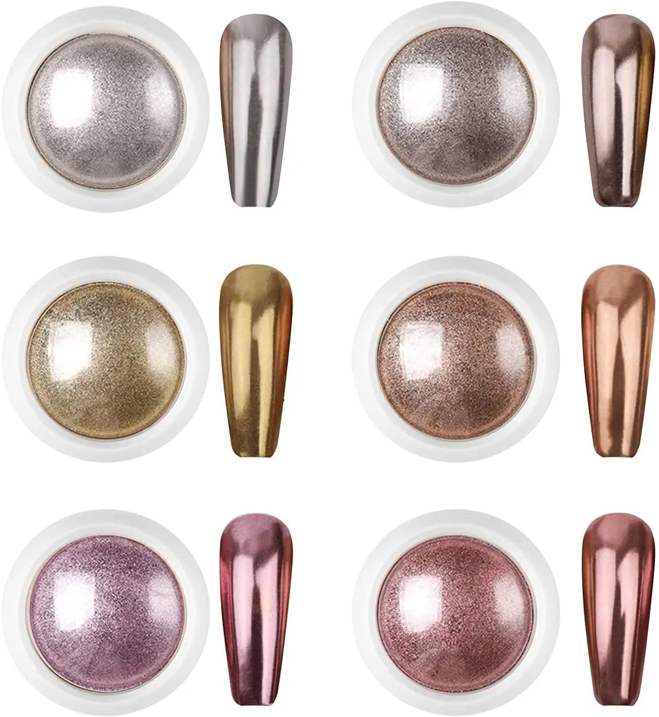 Nail Glitter Mirror Powder Chrome Dust Pigment 19Colors 0.5g Paint Dip Metallic Shiny With Magic Effect Dust 1pc nail powder,nail pigment,nail glitter,nail decoration,nail decorations