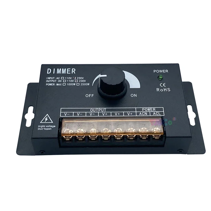 220V high voltage Knob Single color dimmer 2500W monochrome led strip controller dual control of manual rotation & RF 3K remote yunsye camera control keyboard cctv keyboard controller dvr pan tilt zoom rotation ptz control keyboard pelco p d protocol rs485