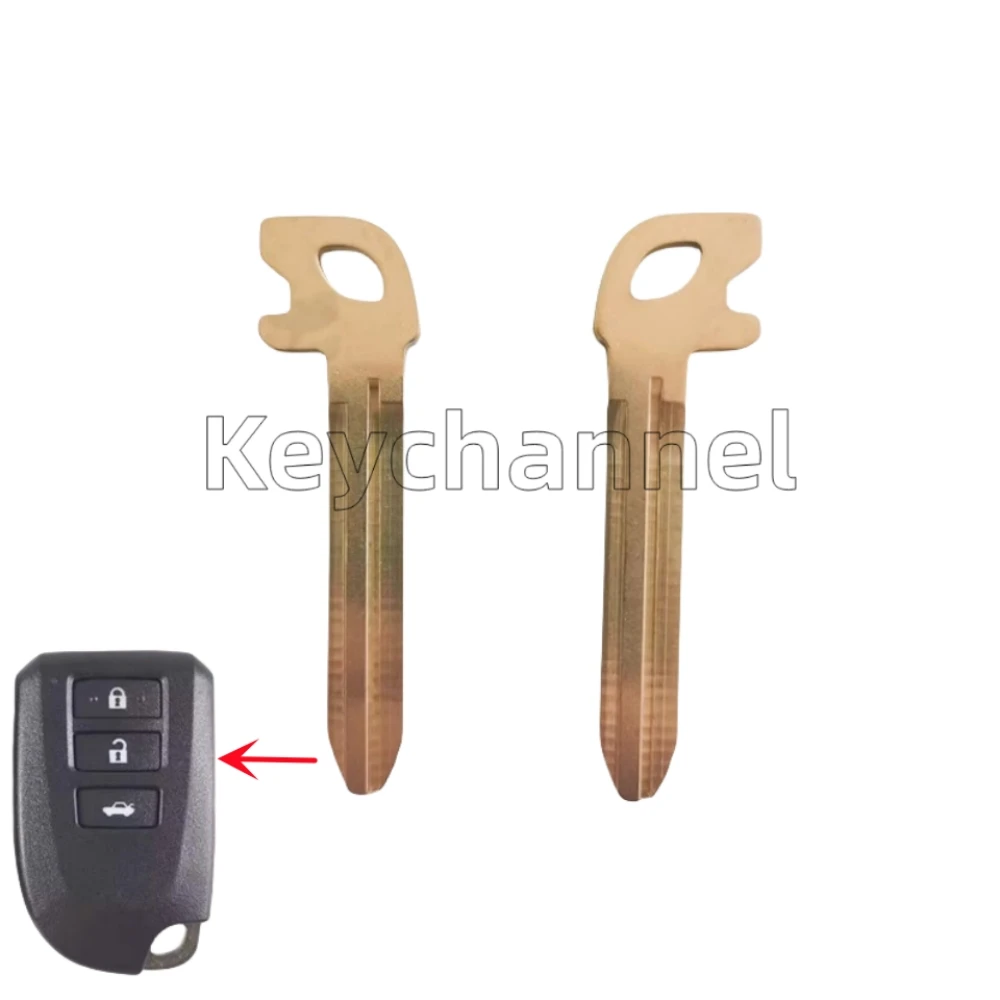 keychannel 2pcs/lot Car Key Blank Smart Remote Emergency Blade TOY43 TOY43AT Proximity Key Insert Blade for Toyota Vios