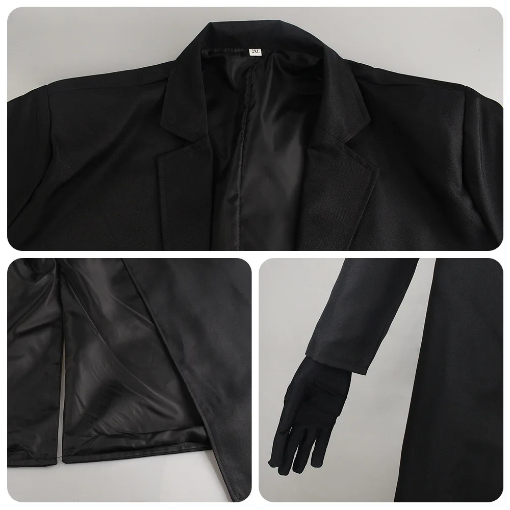 Bungo Stray Dogs Dazai Osamu Black Trench Coat and Suit Cosplay Costume