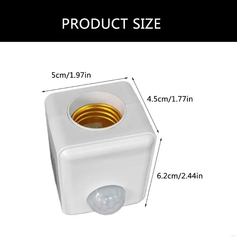 내구성 E27 Infrare Light 소켓 어댑터 모션 센서 LED 및 백열 전구 홈 오피스 사용 N0HC 용 라이트 소켓