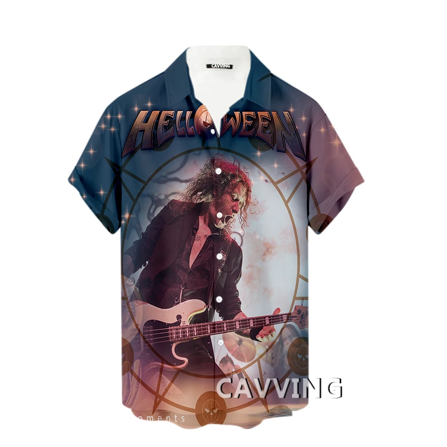CAVVING 3D Printed  Helloween Band   Fashion Casual Shirts Men's /Women's  Short Sleeves Loose Breathable Shirts   T02 3