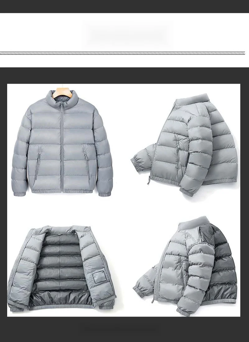 Men's And Women's Duck Down Jacket Winter Warm Loose Bubble Coat_voghion.com