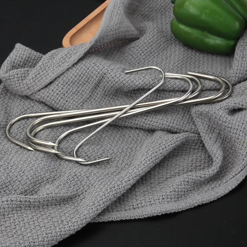 Accessoire Barbecue Crochets Boucher Acier Inoxydable - Lot De 20 - 15 Cm X 3 Mm - Pour Fumage, Chasse, Barbecue Crochet De Boucher Inox