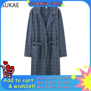 L-4XL Accappatoio di lusso per uomo Autunno Inverno Cotone lavorato a maglia Manica lunga Collo a scialle Abiti da uomo Elegante Kimono da uomo con scollo a V Robe 1