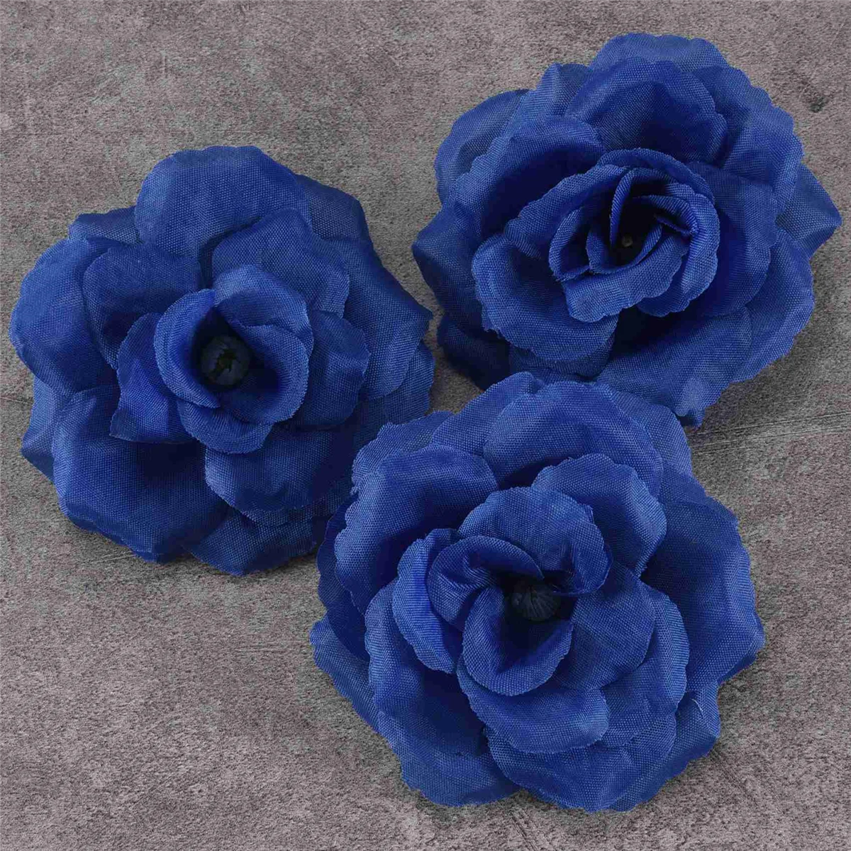 

Artificial Flowers Silk Rose Flower Heads,50Pcs for Hat Clothes Album Decoration, Wedding Decoration (Dark Blue)