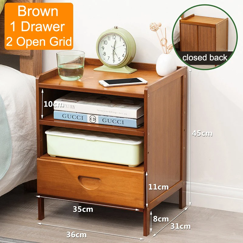 1Drawer2Open-Brown