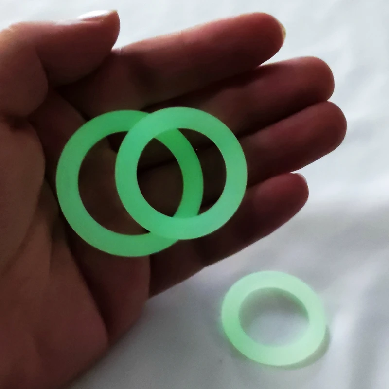 Luminous Cock Ring For Men Delay Ejaculation Silicone Ring_voghion.com