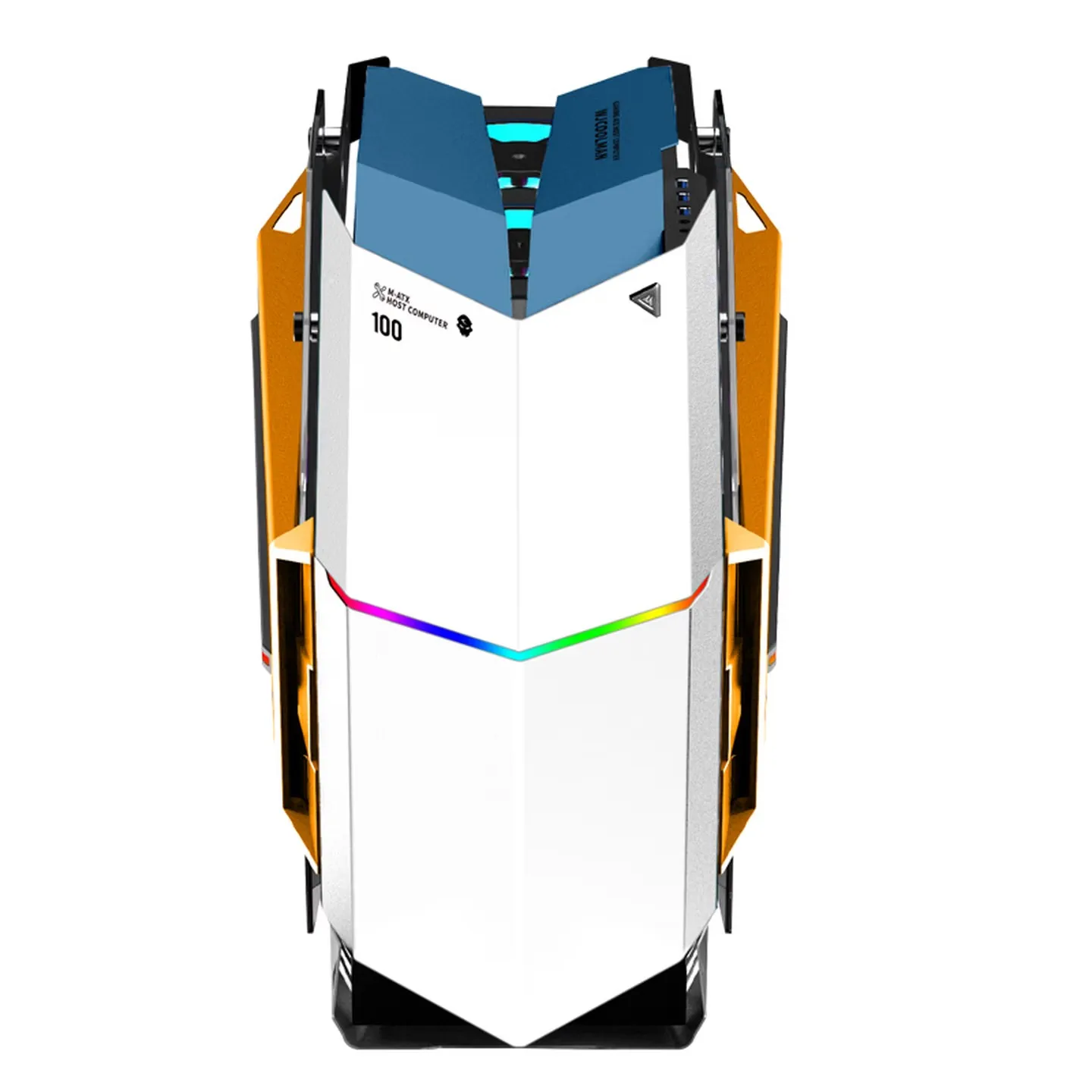 WJCOOLMAN 소울 배틀쉽 에일리언 형태 컴퓨터 케이스 ATX/M-ATX/MINI-ITX 메인보드 호환 240 수냉 시스템