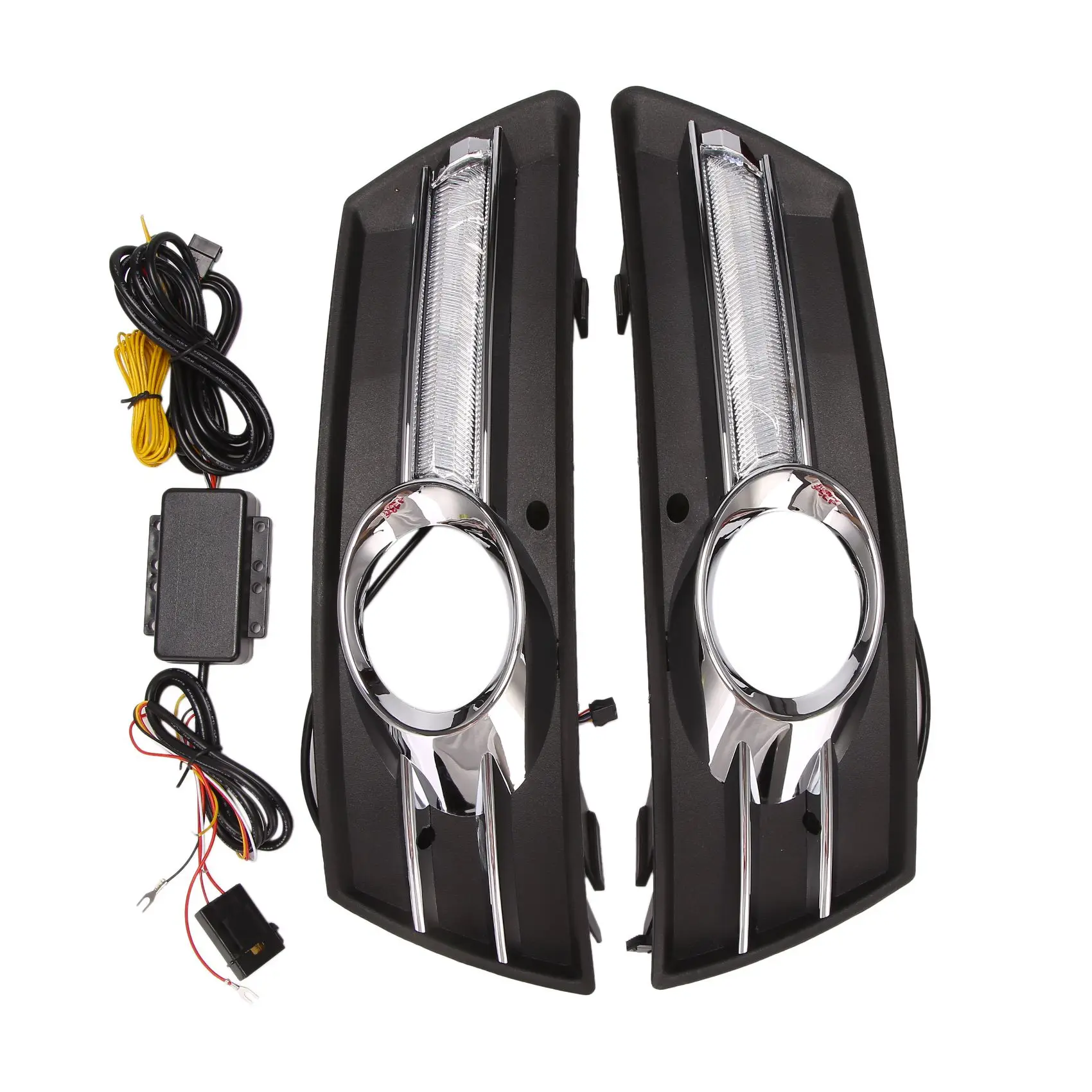 

Car Three-Color Front Fog Lamp Cover Modified Daytime Running Lights Turn Signal for Passat CC