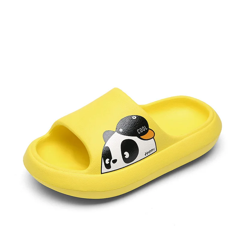 Children Slippers Cartoon Bear Home Shoes For Boy Girls Summer Flat Heel Soft Eva House Slippers Beach Child Kids Baby Slides