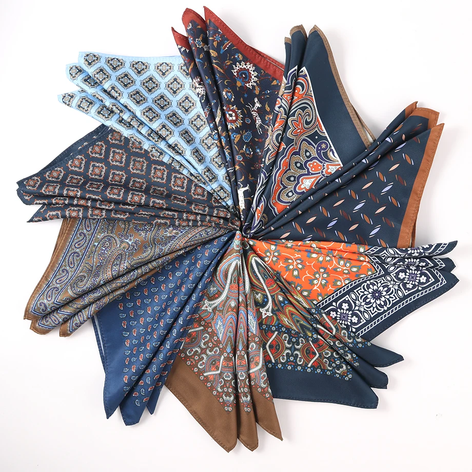 Pocket Square Printed pattern Fashion Men Handkerchief Floral Handkerchief