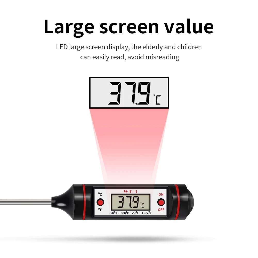 Portable Digital Thermometer Electronic Probe With Tube WT-1