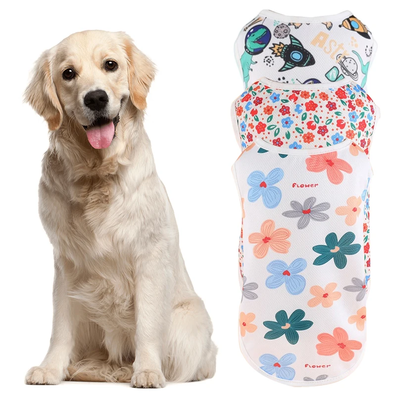 

Big Dog Vest Summer Dog Clothes Fashion Pet Dog Clothing Soft Breathable French Bulldog T-shirt For Dogs Puppy Spring Clothes