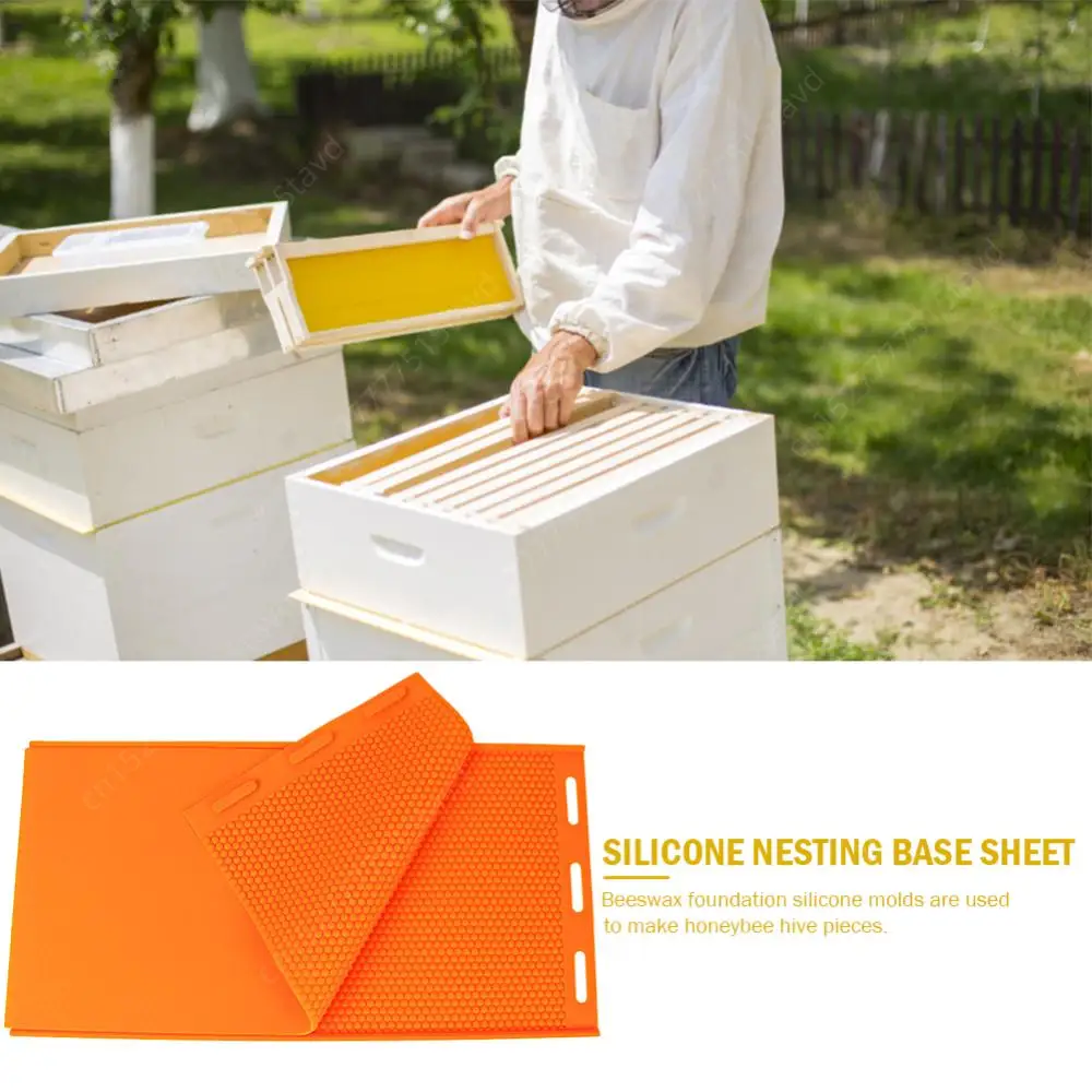 Bee Hive Basis Press Sheet Mould 2pcs Reusable Silicone Beeswax Nest Base Piece Mold Beekeeping Equipment beekeeping tools beekeeping accessories