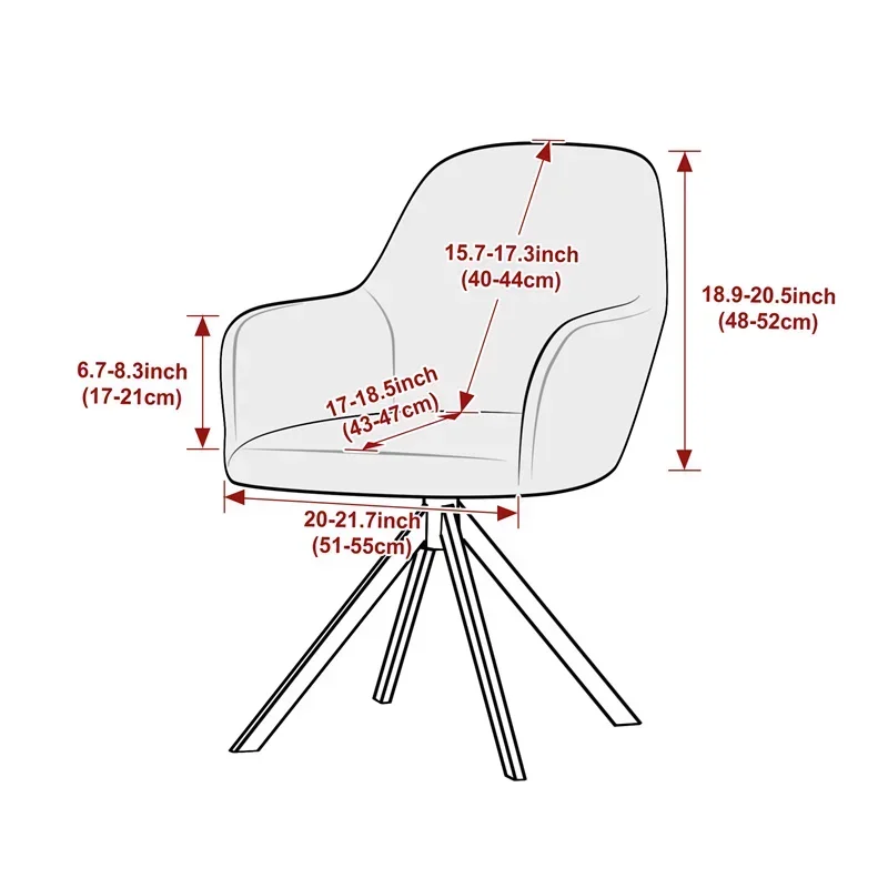 1/2/4/6pcs Jacquard High Arm Dining Chair Covers Elastic Office Chair Cover Stretch Hotel Bar Chairs Seat Slipcover Living Room