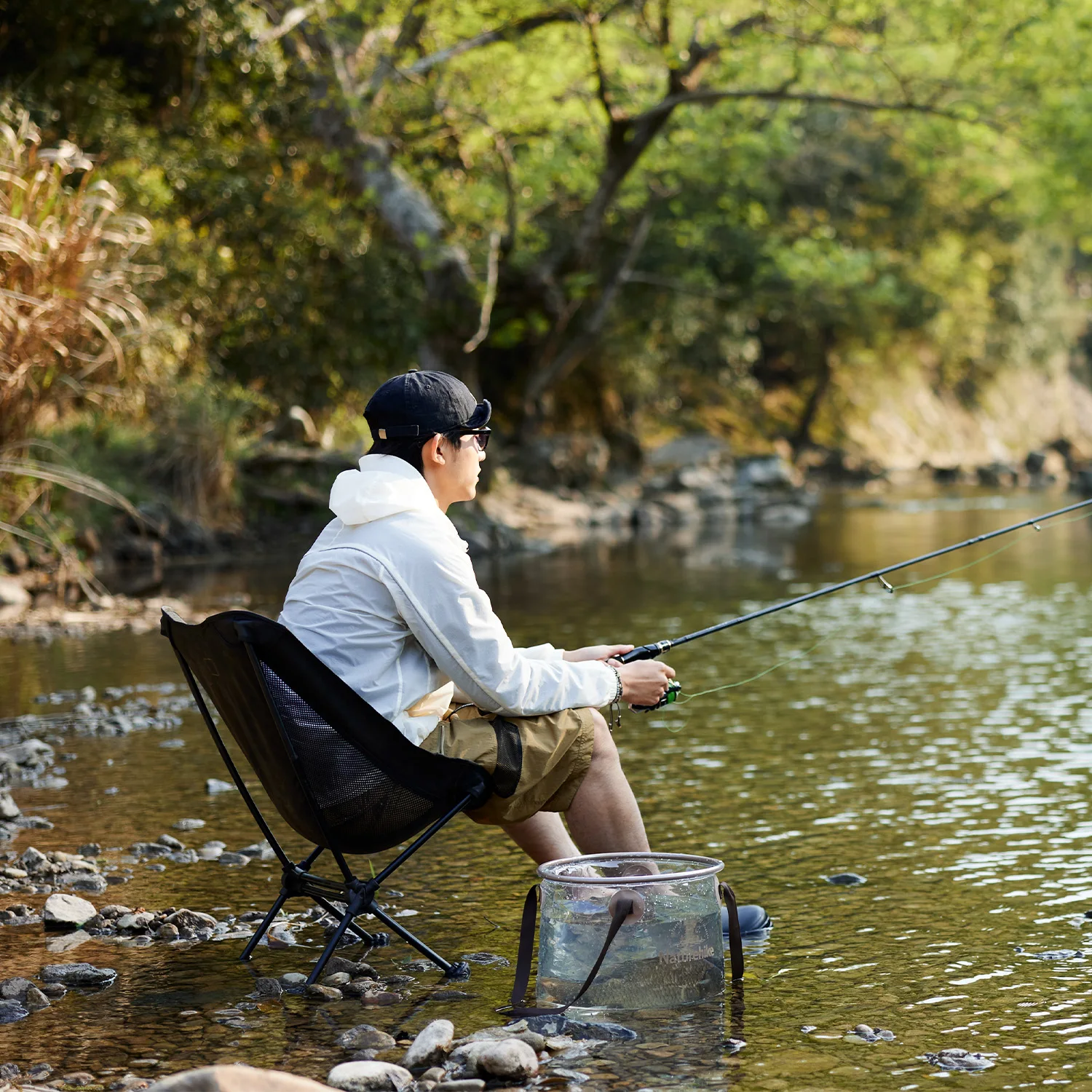 네이처하이크 10L/20L 다기능 접이식 버킷 휴대용 여행용 접이식 세면대 캠핑 하이킹 낚시 보관 버킷