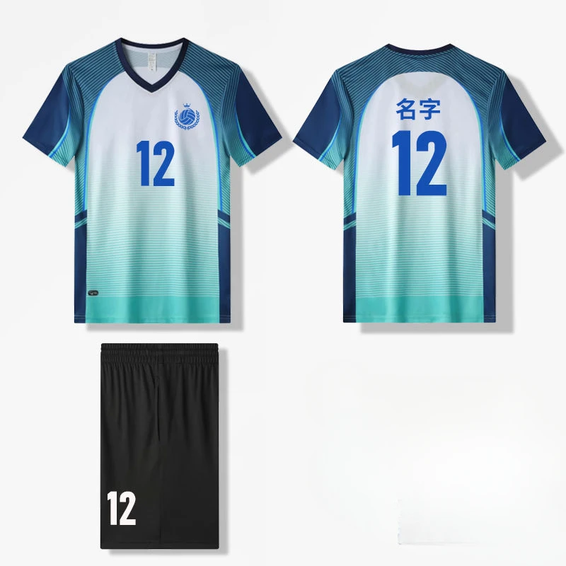 New Volleyball Suit Men's and Women's Volleyball Sportswear Set Short Sleeve Feather Competition Suit Team Large Size