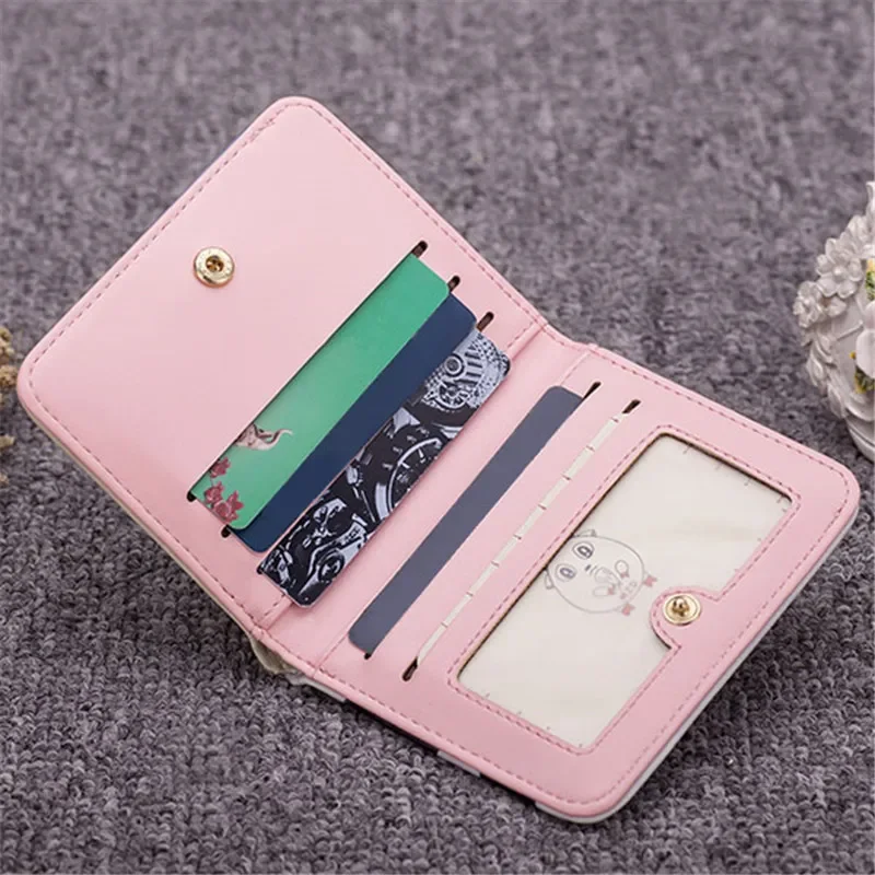 Women Wallets 2024 Luxury Brand Design Personalized Double Photos Gift for Her Wife Birthday Anniversary Mother's Day Pink Black - 3