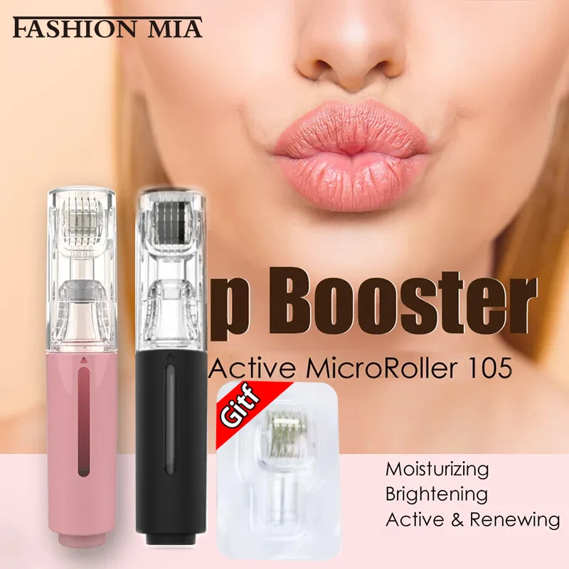 Derma Microneedle Roller 105 Pins Titanium Needle Roller Lip Beard Growth Beard Hair Treatment & Serum Applicat derma roller