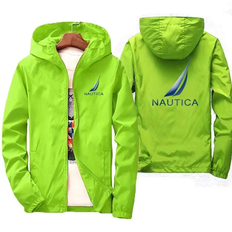 

NAUTICA Spring and Autumn Men's Windbreaker Mountaineering Raincoat Men's Summer Jacket Outdoor Waterproof Coat Fishing Jacket