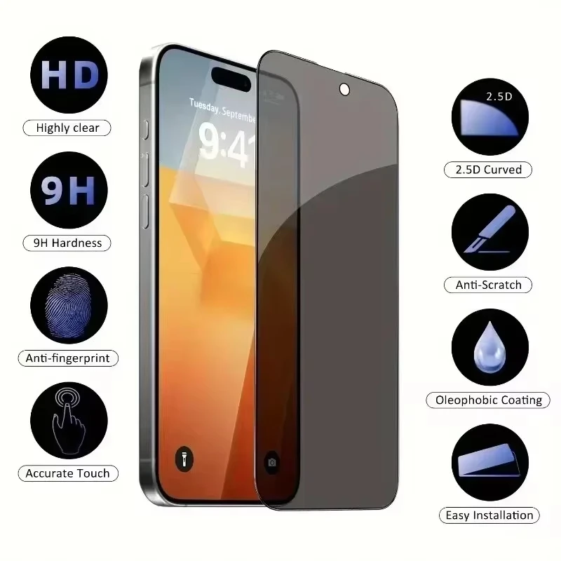 Anti-Spy Privacy Screen Protector - Premium Tempered Glass