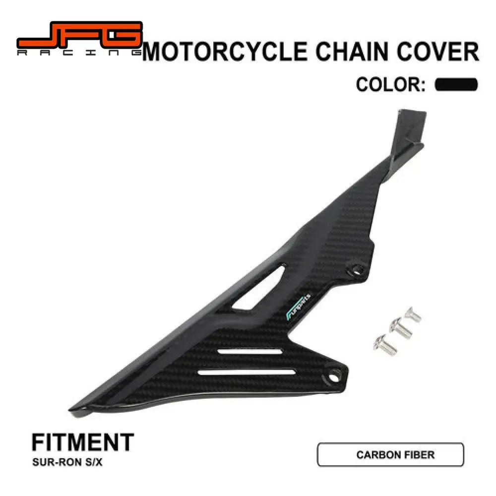 

Motorcycle Funparts Chain Guard Cover Carbon Fiber Chain Protection For Surron Sur-Ron Lightbee Light Bee X S Dirt Pit Bike