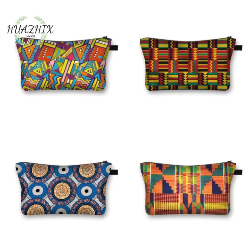 

African Woman Print Cosmetic Bag for Ladies Make-up Case Fashion Girls Portable Lipstick Organizer Storage Pouch Travel Casual