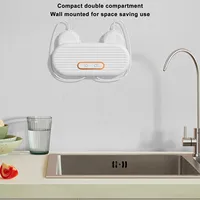 Fruit and Vegetable Washing Machine with Dual Chamber 4 Modes USB Powered Wall Mounted Fruit Cleaner Device Veggie Cleaner 2