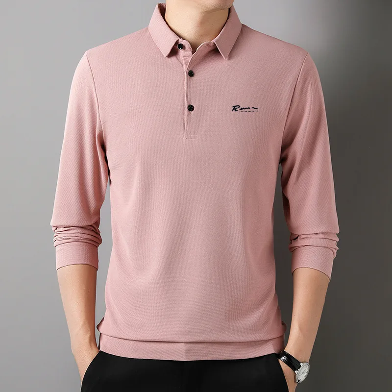 

Long Sleeve Polo Shirt New Casual Polo Collar Men's Top Trend Versatile T-shirt Men'seuropean clothingmen clotlong sleeve t shir