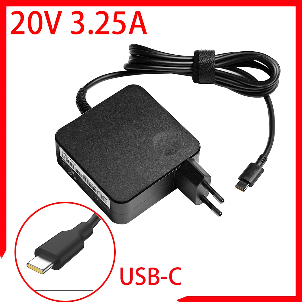 20v 3.25a 65w Laptop Charger Lenovo Lenovo Thinkpad 65w Usb C Power