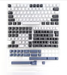 GMK PBT Cherry Profile Keycaps Set - WOB Red Samurai Botanical Olivia Design, 173 Keys, 7U Space Keys, Alice Layout (Arctic)