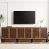 TV Stand for 95 inch, 3 in 1 Entertainment Center TV Console with Storage Cabinets and Metal Base, TVs Stands 3