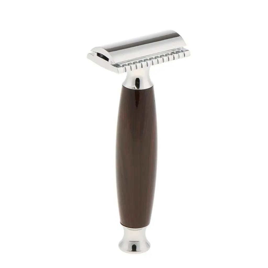 

Men's Double Edge Safety Shaving Alloy Classic Shaver Wooden Handle