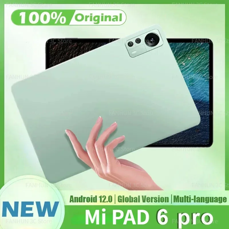 

2024 Latest 11 Inch Tablet Android 12 Pad 6 Pro Snapdragon 870 Octa Core Dual SIM Card 5G WIFI 12GB+512GB Tablette HD 4K Mi Tab