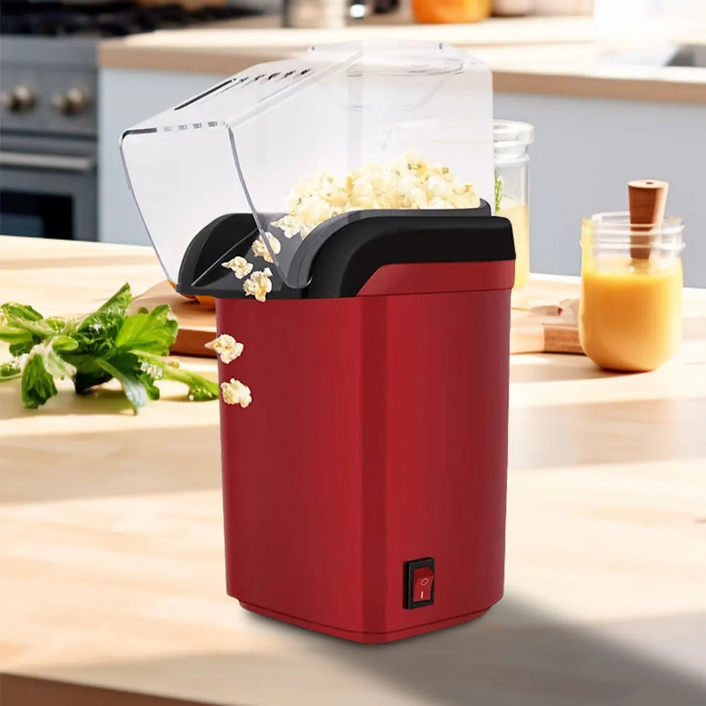 Popcorn Machine No Oil Fully Automatic High Popping Rate Mini Poppers Home Kitchen