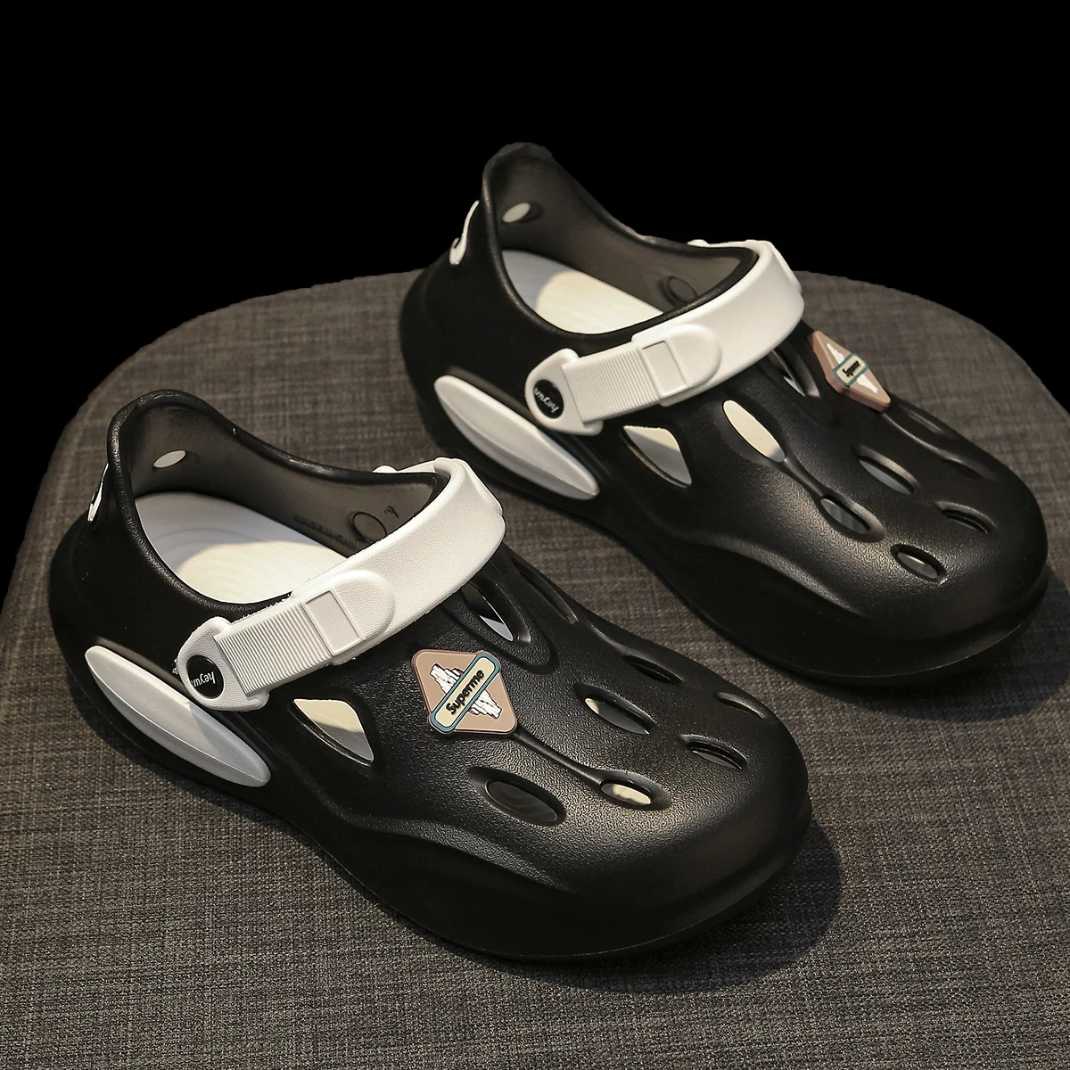 Scholl Bowy Bioprint Sandali Ciabatte Zoccoli Piscina Mare Nero Tag. 40 - Foto 7