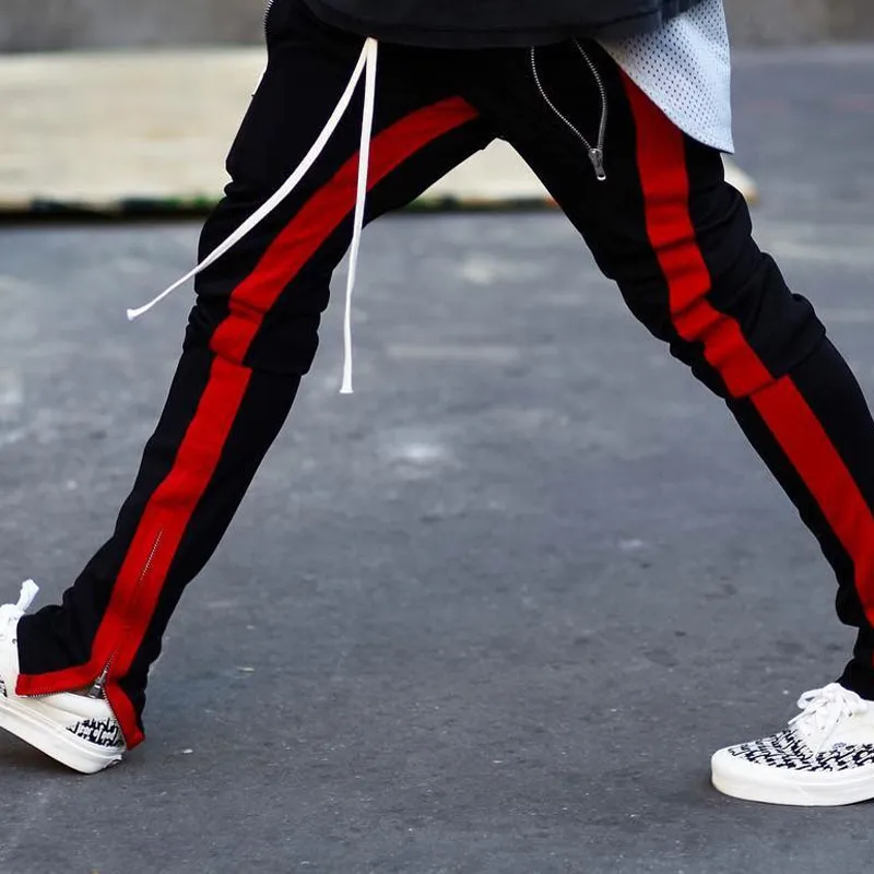 2022 Men's Color Stitching Sports Pants Fashion Loose