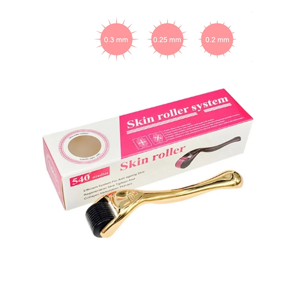 Black Dermaroller Drs 540 Micro Aghi Derma Roller Titanium Mezoroller Microneedle Terapia Medica Strumento Per La Cura Della Pelle Trattamento
