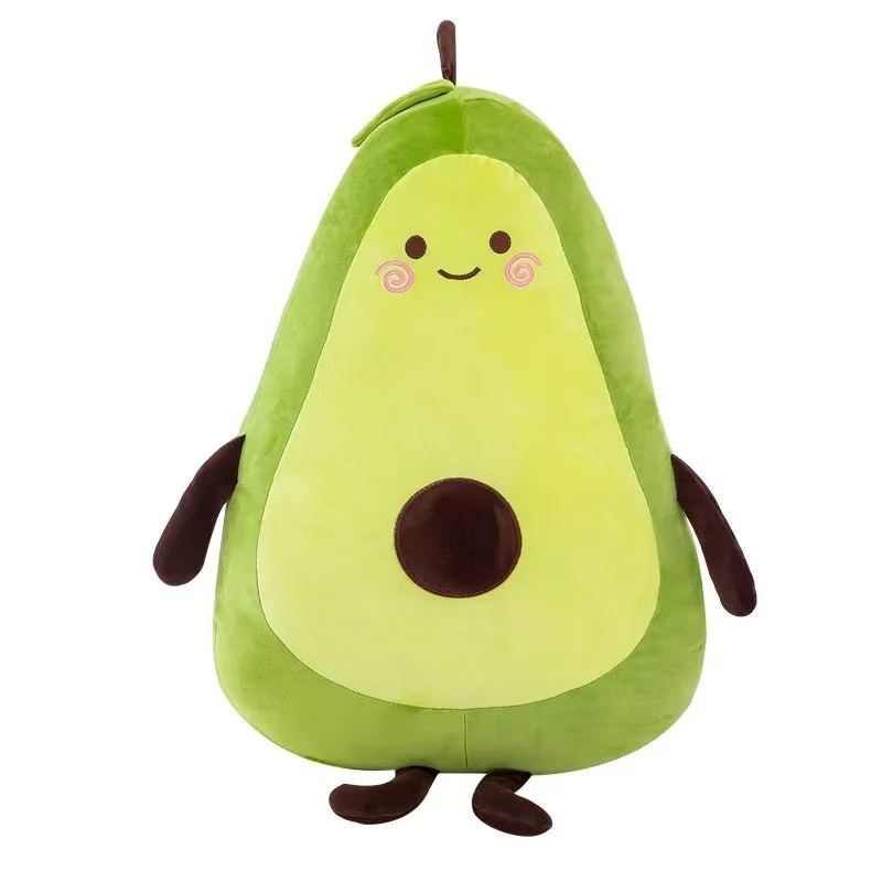 New Lovely Giant Avocado Plush Pillow Stuffed Fruit Green Plushie Doll Big Soft Girl Sleeping Room Decor Cute Birthday Gift