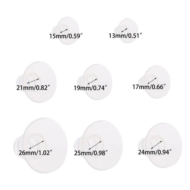 For Small NippleSilicone Flange Inserts for Breast Pumps Electric Breast Pumps Shield Nipple Tunnel Narrow Connector Feeding 6